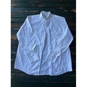 LL Bean Men's Tradn'l Fit White Cotton Button Down Oxford Shirt 16.5-34 251423